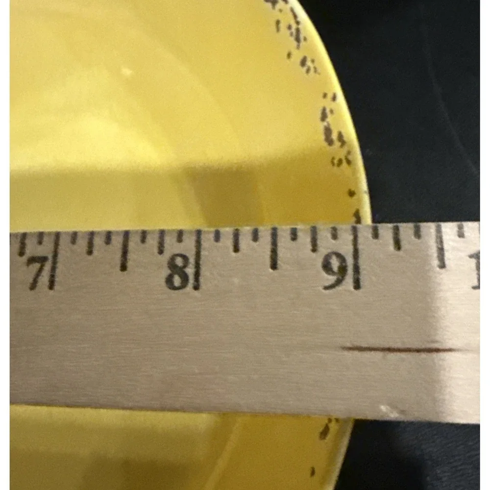 Tommy Bahama Yellow Melamine‎ Pasta Dinner Bowls Crackle Rustic 9 Inch Set Of 2